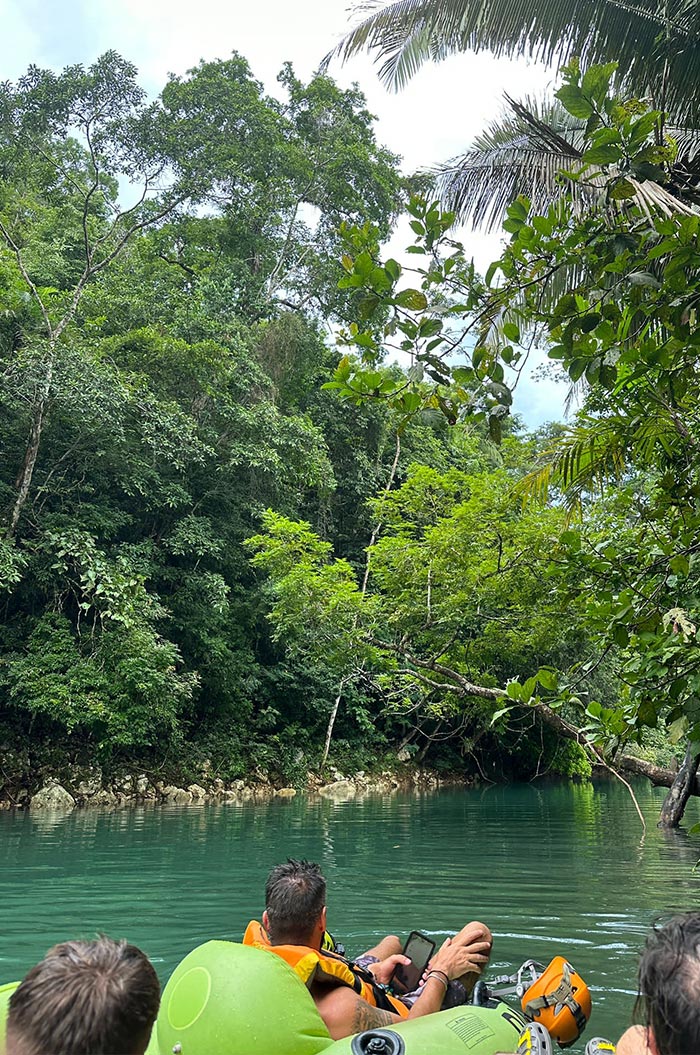Guests cave tubing